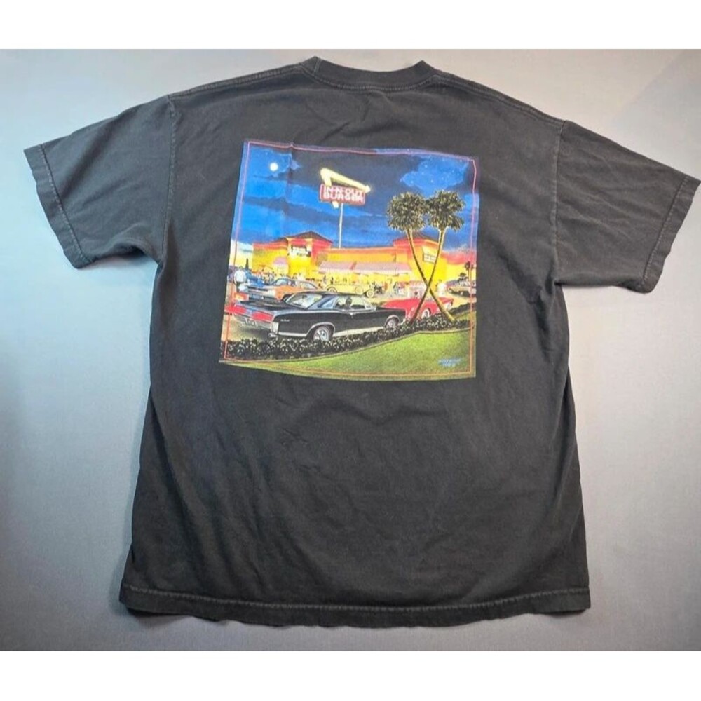 Vintage In-N-Out Burger Black Graphic Tee - 2013 "Now and Then" Car Art